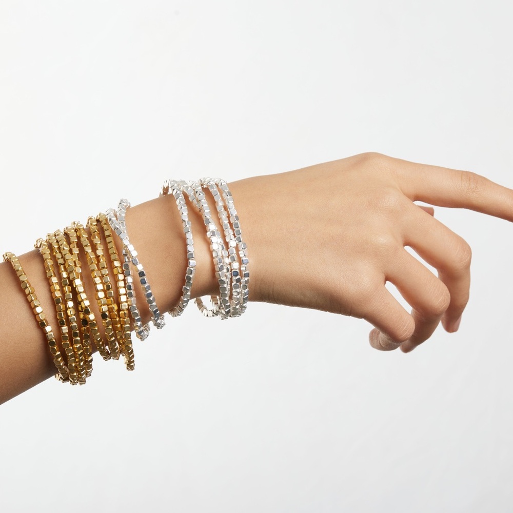 New Karine Sultan Stylish 15-piece Mixed Beaded Stretch Bracelet Set